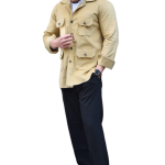Parmesan Yellow Corduroy Hunting Shacket Men - Buy Unique Vintage Style | Jaipurio